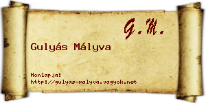 Gulyás Mályva névjegykártya
